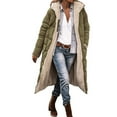 thumbnail image 1 of Kcodviy Veste Décontractée à Fermeture Éclair pour Femmes avec Poches en Polaire Manteau d'Hiver à Capuche Réversible Manteau de Neige Long pour Femmes, 1 of 6