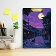 thumbnail image 2 of FORMRS Acrylic Clipboard with Low Profile Clip Standard A4 Letter Size, 12.5" x 9", Purple Street, 2 of 8