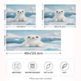 thumbnail image 4 of Haosy Satin Pillowcase for Hair and Skin Standard Cooling Silk Pillow Case with Envelope Closure Baby Seal on Iceberg 20"x40", 4 of 9