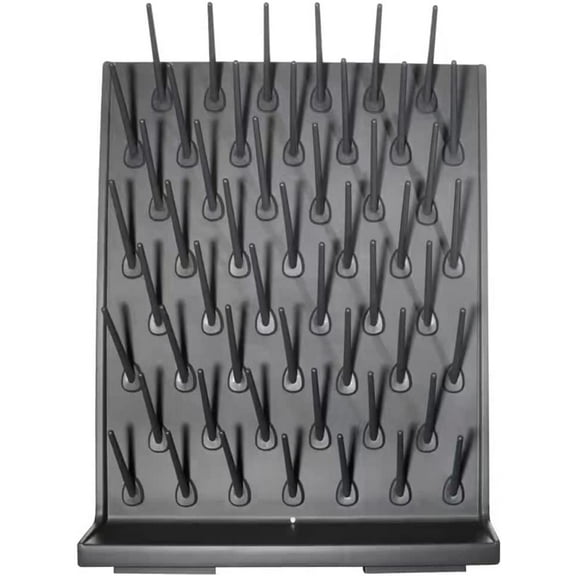 INTBUYING Lab Drying Rack Experimental Bottle Instrument Drying Rack Wall Mount Cleaning Equipment 52 Pegs