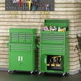 thumbnail image 2 of SOLAURA 8-Drawer Rolling Tool Chest with Detachable Top Box, Metal Tool Box with Wheels, Lockable Storage Cabinet for Warehouse, Garage, Workshop, Barbershop, Green, 2 of 9