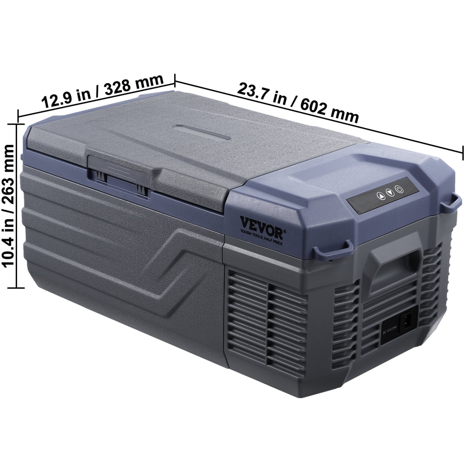 VEVOR Car Refrigerator, 12 Volt Car Refrigerator Fridge, 15 L Single Zone Portable Freezer, -4℉-68℉ Adjustable Range, 12/24V DC and 100-240V AC Compressor Cooler