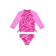 thumbnail image 2 of weVSwe Girls Rash Guard Swimsuit Rare Hem Cuffs Bathing Suit UPF 50+ Protection, 2 of 6