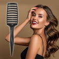 thumbnail image 3 of 1Pc Wide Curved Vented Hair Brush Detangle Brush for Tangle and Knots for Hair Brush Men and Women Black, 3 of 7