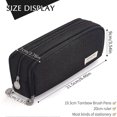 thumbnail image 5 of Large Capacity Pencil Case 3 Compartment Pouch Pen Bag For School Teen Girl Boy Men Women (black), 5 of 5