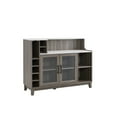 thumbnail image 4 of Home Source 36.6" Buffet Bar Cabinet with Wine and Glass Rack, Farmhouse Coffee Station Cabinet, Sideboard Liquor Cabinet with Storage for Kitchen, Dining Room, Stone Grey, 4 of 5