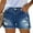 BU1, variant on Jean Shorts Womens High Waisted Stretchy Mom Two Buttons Frayed Raw Hem Ripped Denim Shorts Distressed Shorts for Women Denim Pants Womens Jeans Spring Break Fashion Beach Vacation Clothes Su
