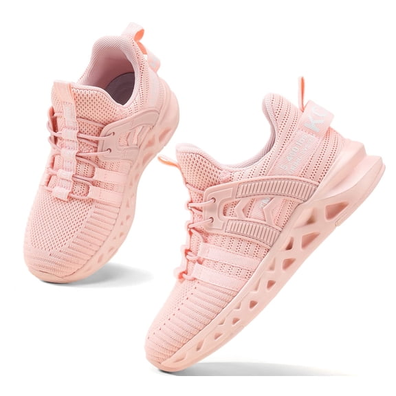 koppu Unisex Non-Slip Lightweight Sneakers Little Kids/Big Kids (Pink 1.5)
