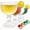 XL 26.5 With Clips, variant on Glass Schooner- 21.5 Oz Set of 4 Extra Large Goblet With Clips ZERO LEAD Crystal Style Shrimp Cocktail, Coronaritas, Margaritas Set Of 4 With 4 Color Clips