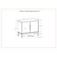 thumbnail image 3 of Simpli Home Harper 38 inch Wide Solid Wood Mid Century Modern 2 Door Sideboard Buffet in Walnut Brown, 3 of 14