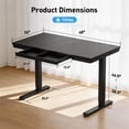 thumbnail image 6 of CHITOOMA Glass Top Electric Standing Desk with Drawer, 48'' x 24'' Electric Height Adjustable Desk with USB Charging Ports, Sit Stand up for Home Office, 6 of 8