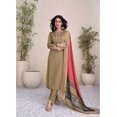 thumbnail image 4 of Indian Pakistani Party Wear Designer Ready to Wear Shalwar Kameez Trouser Pant with Dupatta Suits ( Beige, M - 40 ), 4 of 6