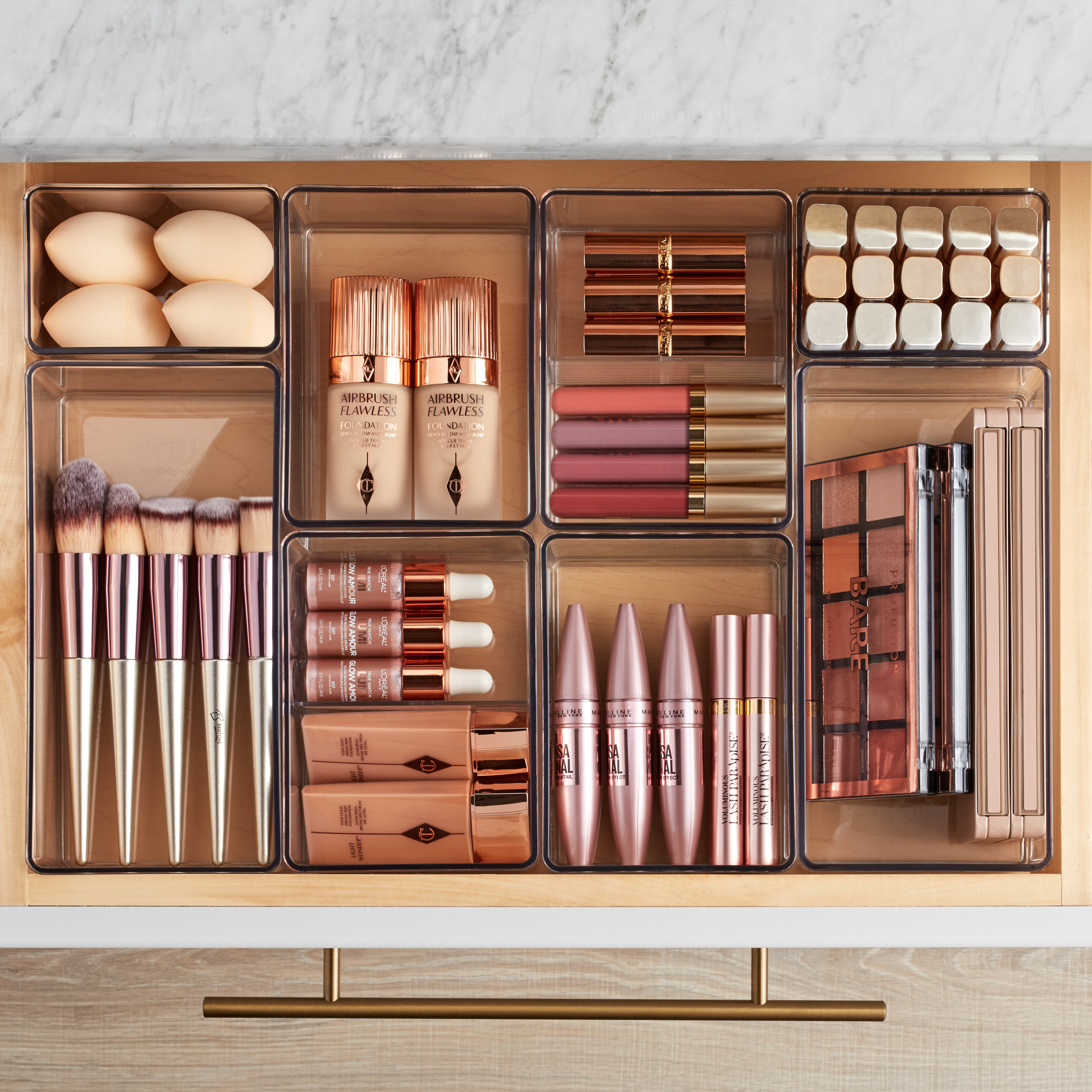 The Home Edit 8-Piece Clear Plastic Beauty Drawer Edit Storage System - image 2 of 12