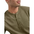 thumbnail image 3 of Hanes Men's Originals French Terry Cloth Henley Tee with Long Sleeves, Sizes S-3XL, 3 of 7