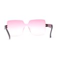 thumbnail image 2 of Girls Child Size Elegant Minimal Shield Rectangle Butterfly Sunglasses Pink, 2 of 4