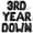 Black, variant on Letter Balloons - 3RD YEAR DOWN 16" Inch Alphabet Letters Foil Mylar Balloon 3rd Birthday Party Banner (Red)