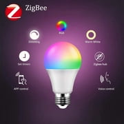 Zemismart Smart Light Bulb, Zigbee RGBCW Dimmable LED Bulb, Work with Google & Alexa, E27 9W LED Color Changing Light Bulb, Compatible with Tuya/Smartthings, 1-Pack