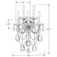thumbnail image 3 of 4425-CH-CL-SAQ Crystorama Lighting Maria Theresa - Five Light Wall Sconce in Classic Style - 13.5 Inches Wide by 24 Inches High-Polished Chrome, 3 of 8
