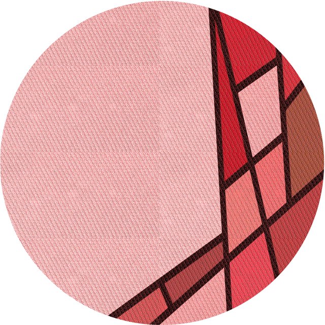 Ahgly Company Machine Washable Indoor Square Transitional Grapefruit Red Area Rugs, 3' Square
