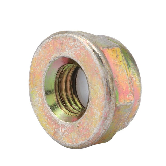 MAGT M10 Flange Nut, Universal M10x1.25 Left Hand Thread Blade Nut Brush Cutter Trimmer Accessories(Gold) (Color : A)