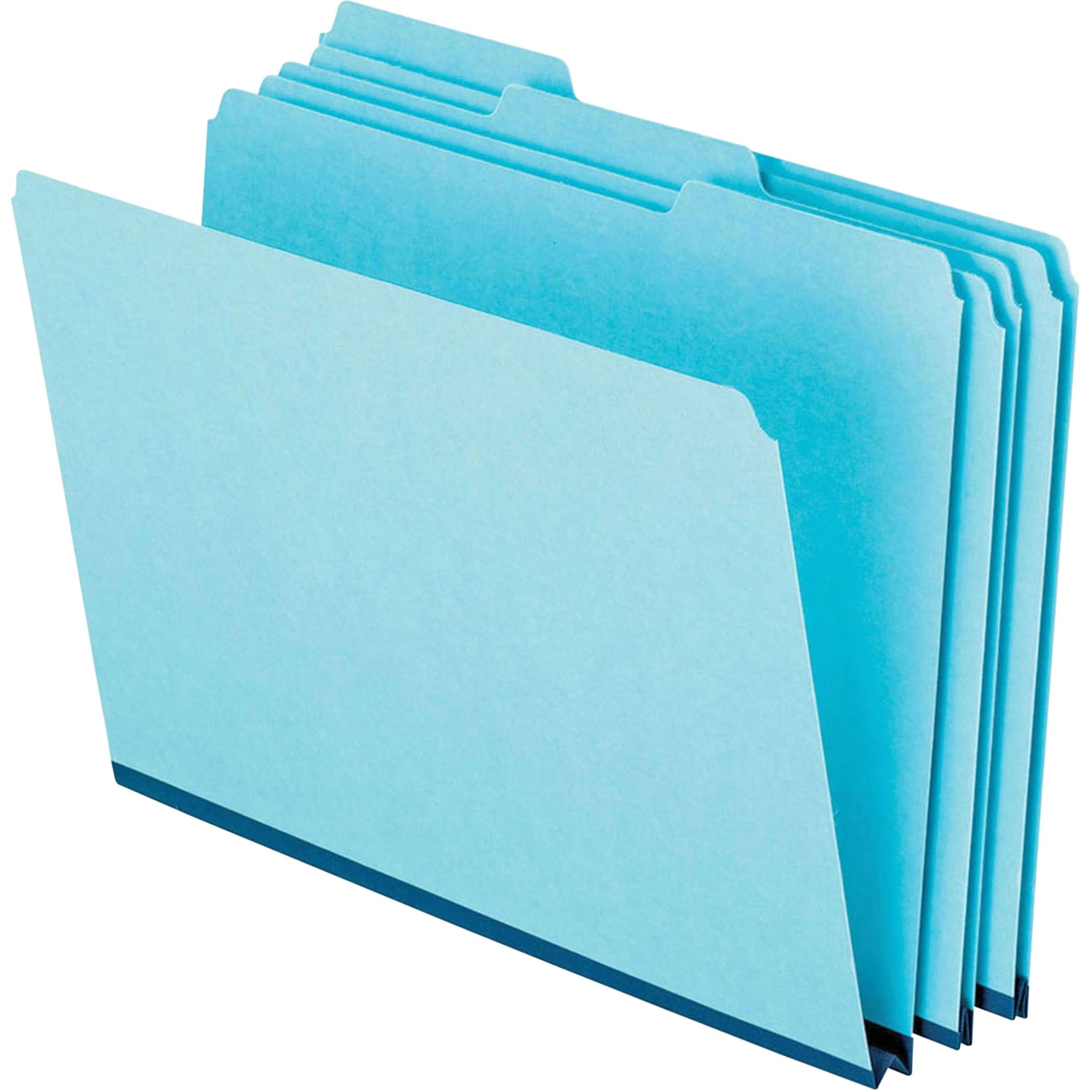 Pendaflex 9200T-1/3 Pressboard Expanding File Folders, 1/3 Cut Top Tab, Letter, Blue, 25/Box