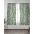 thumbnail image 2 of Sheer Curtains 63 Inch Length 2 Panels Set for Bedroom, Dark Green Botanical Semi Sheer Curtains for Windows, Pastoral Elegant Spring Floral Voile Window Treatments Rod Pocket Curtain, 2 of 7