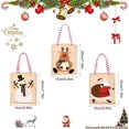 thumbnail image 3 of 3 bolsas de regalo de Papá Noel, bolsa de dulces con Papá Noel, bolsa de Papá Noel con patrón, bolsas de regalo de Navidad con asa, Papá Noel, muñeco de nieve, alce, para envolver Ca, 3 of 5