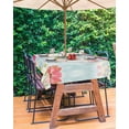 thumbnail image 3 of nqOlkjepod Spring Colorful Butterfly Outdoor Tablecloth with Umbrella Hole & Zipper, Farmhouse Botanical Floral Rectangle Table Cover 52x70 Inch, Dining Waterproof Table Cloth Protector for Patio, 3 of 7