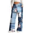 thumbnail image 2 of Haivin Women's Wide Leg Pants, Stylish Loose-Fitting with All-Over Print and Drawstring Waist, for Casual Wear and Daily Activities, 2 of 6