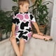 thumbnail image 4 of Balery Cow Spots Conjunto de Pijama Infantil de Manga Corta con Estampado – Ropa de Dormir de Algodón Suave-3X-Large, 4 of 6