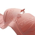 thumbnail image 6 of Bigersell Push up Bras for Women Full-Coverage Wireless Bras Ladies V-Neck Lace Bras No Underwire Padded Bralettes Comfort Strap Wire-Free Soft Bras Y-2-Pink-A 48, 6 of 7