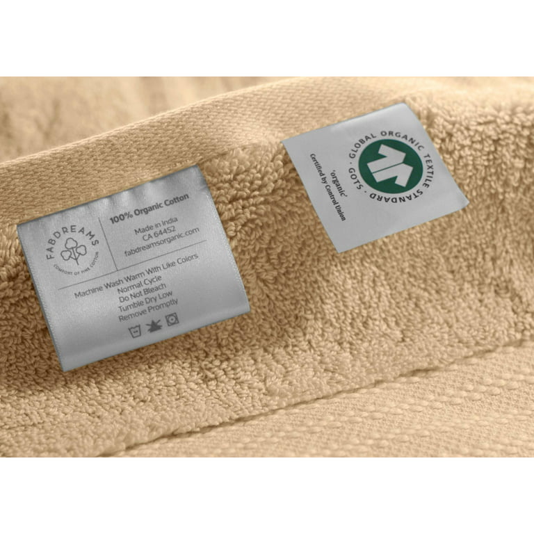 FABDREAMS 100% Organic Cotton GOTS Ceritied 700 GSM Bath Sheet Towel Set of  2, 2 Bath Sheet Towels 36 x 70 in, White