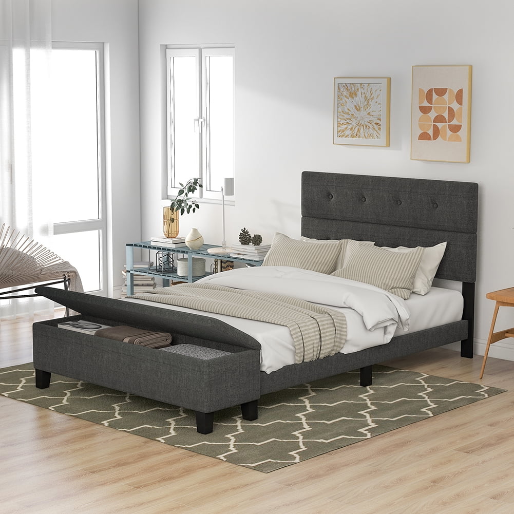 Stop NowFull Daybed for Bedroom, Upholstered Platform Bed Frame with