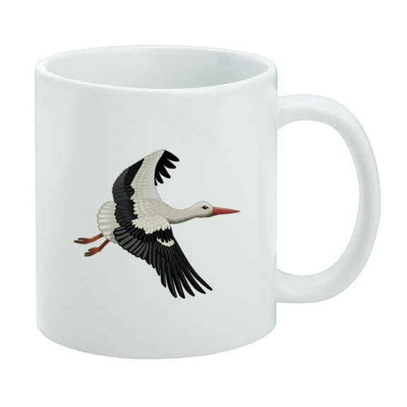 Flying Stork White Mug