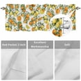 thumbnail image 4 of Curtain Valance for Windows, Country Orange Lemon Leaf Kitchen Valances Rod Pocket Short Curtains, Farmhouse Fruit Botanical Window Valance for Bedroom Bathroom Living room 42x18in, 4 of 9