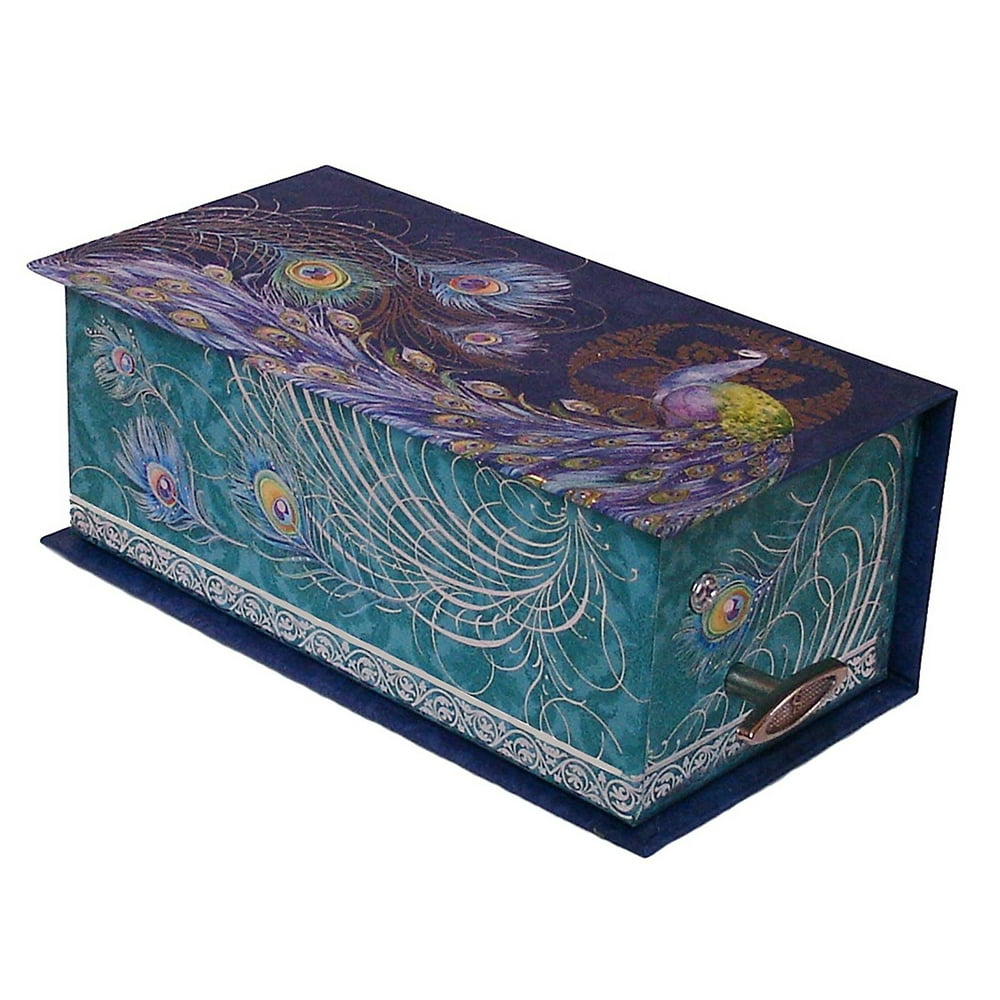 Punch Studio Scented Soap in Paisley Peacock Rectangular Music Box, By
