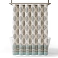 thumbnail image 6 of Lush Decor Sofia Flower Block Bouquet???? Shower Curtain Single 72" W X 72" L Teal - Bath Curtain - Block Print - Floral Shower Curtain - Vintage Boho Decor, 6 of 7