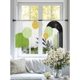 thumbnail image 4 of Boho Middle Century Sheer Curtains for Living Room Bedroom Abstract Green Geometric Botanical Sheer Curtains 45 Inch Long 2 Panels Set Light Filtering Curtain Window Treatments Drapes for Dining Room, 4 of 6