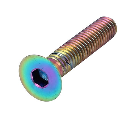 

M6x1mmx30mm Colorful Titanium Hexagon Socket Countersunk Head Bolts Screws