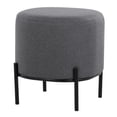 thumbnail image 3 of Lumisource Daniella Foot Stool With Black Metal Finish OT-DNLAFS BKGY, 3 of 7