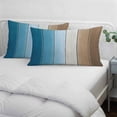 thumbnail image 4 of Blue Brown Ombre Body Pillow Cover, Pillowcase Protectors with Zipper, Breathable Decorative Throw Pillow Case Cover, Vintage Country Wooden Pillow Shams for Couch Sofa 24x36Inch, 4 of 8