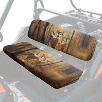 Uorisanigo Anti-Slip UTV Seat Cover for Mule Seats Accessories Parts Camo Forest Deer UTV Bench Seat Cover Cushion Compatible with Kawasaki Mule 3010 4x4 Hardwoods Green HD 2004-2008