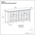 thumbnail image 7 of Artisan 66 inch Wide Solid Wood Wide 4 Door Storage Cabinet in Russet Brown, 7 of 7