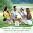 thumbnail image 5 of Citronella Candles Outdoor/Indoor Large 3 Wick Soy Wax Outdoor Candles Long Lasting Burn Time for Patio/Garden/Yard/Balcony/Camping 2 Pack, 5 of 10