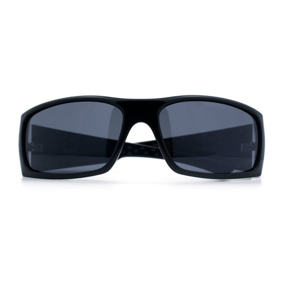 Locs Mens Skull Arm Thick Temple Wrap Biker Gangster Sunglasses Shiny Black