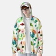 thumbnail image 2 of Fotbe Floral Vintage Chaqueta con Protección Solar UPF 50+ para Hombre y Mujer, Camisa con Capucha y Bolsillos-Small, 2 of 7