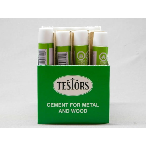 TESTORS 3505 Metal & Wood Adhesive Cement CASE 5/8 oz TES3505-CASE(24)