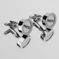 thumbnail image 3 of Gemelos de cobre Hugo para hombre Boda Plata Ronda, 3 of 10