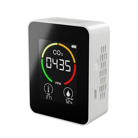 

Multifunctional 3in1 CO2 Temperature Humidity Monitoring Device Home Digital Household Air Quality Detector Household Air Pollution Monitor LCD Display with Backlit