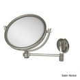thumbnail image 2 of 8-in Wall Mounted Extending Make-Up Mirror 4X Magnification with Groovy Accent in Polished Chrome, 2 of 5